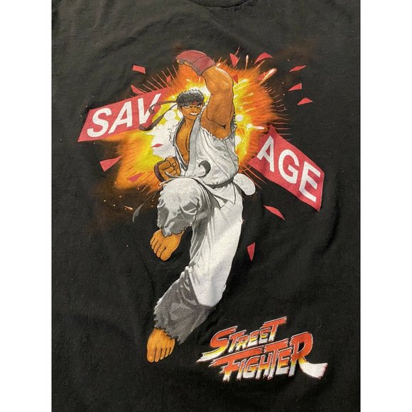 RYU - Savage Street Fighter - The Young & Wild Graphic Tee T-Shirt Large - Picture 2 of 3